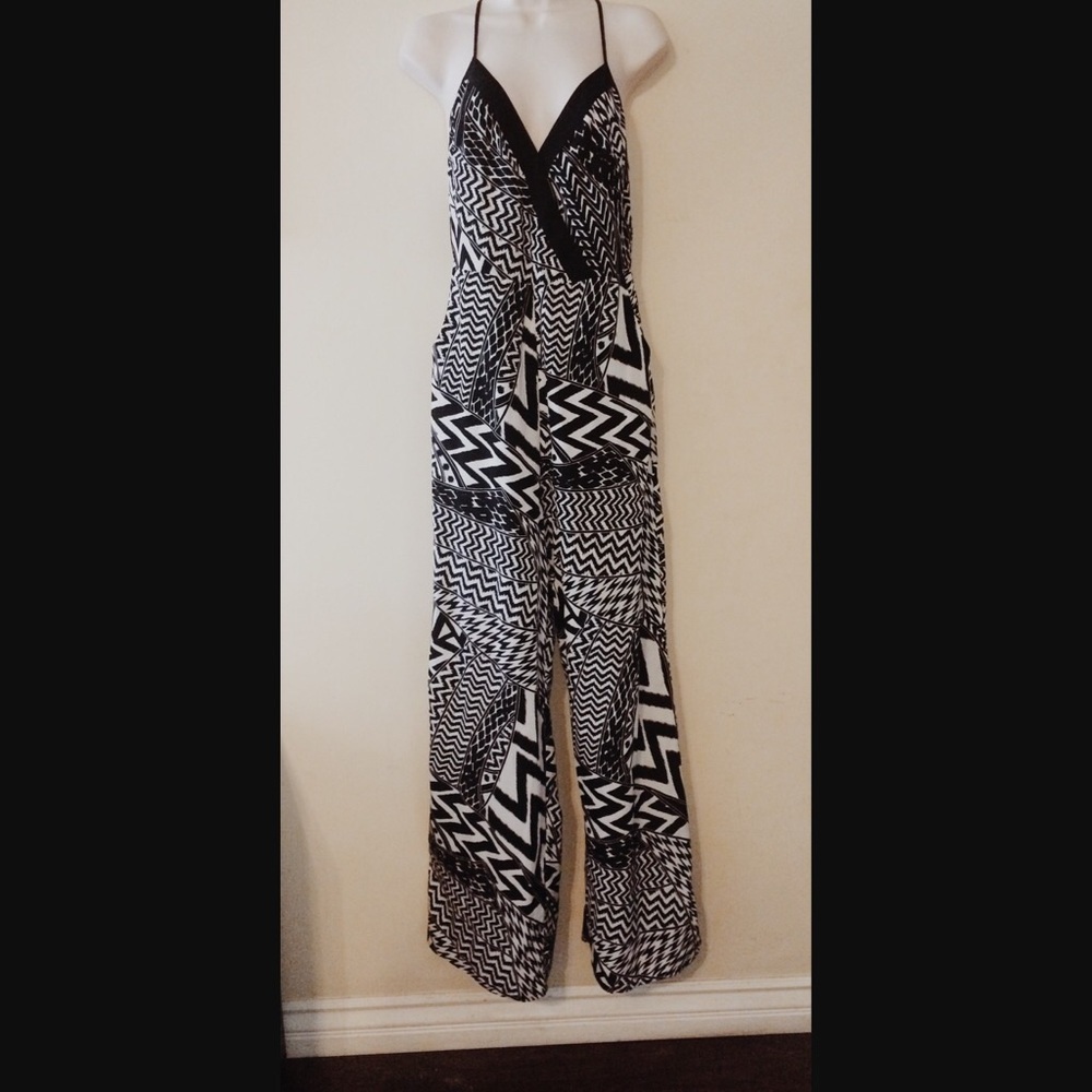 Stylish Black and White Jumpsuit